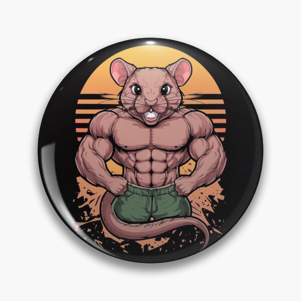 Item preview, powerlifting rat designed and sold by LevelUpDreaming.