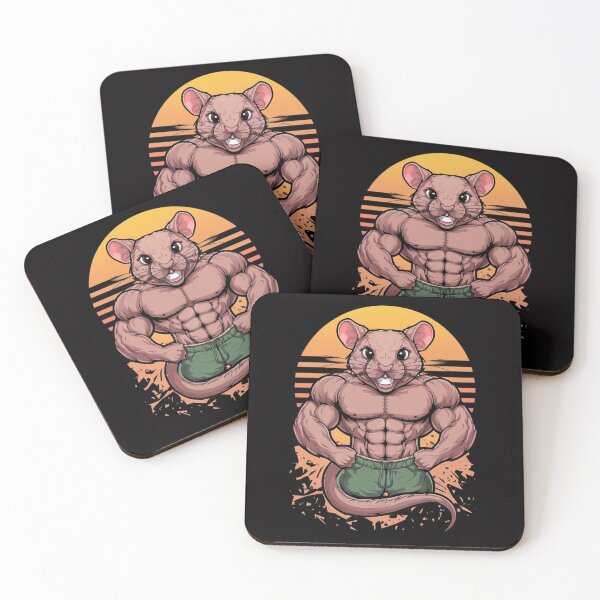 Item preview, powerlifting rat designed and sold by LevelUpDreaming.