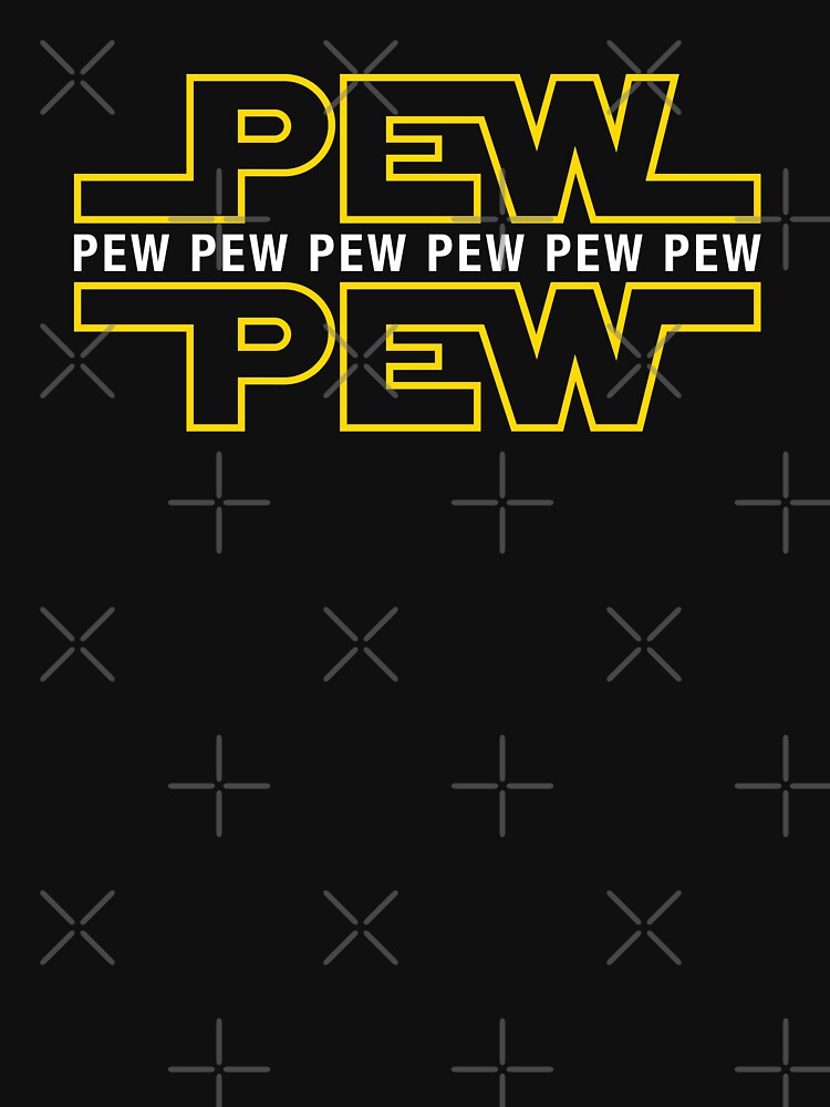 Imagen 7 de 7, Camiseta esencial con la obra Pew Pew Pew, diseñada y vendida por Purakushi.