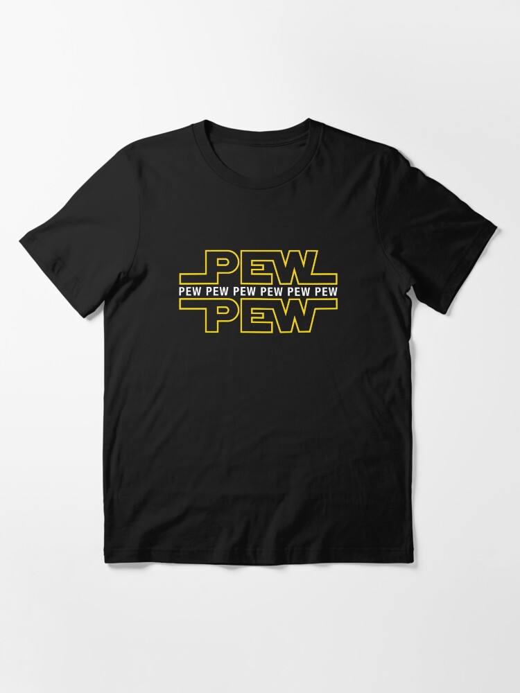 Imagen 3 de 7, Camiseta esencial con la obra Pew Pew Pew, diseñada y vendida por Purakushi.