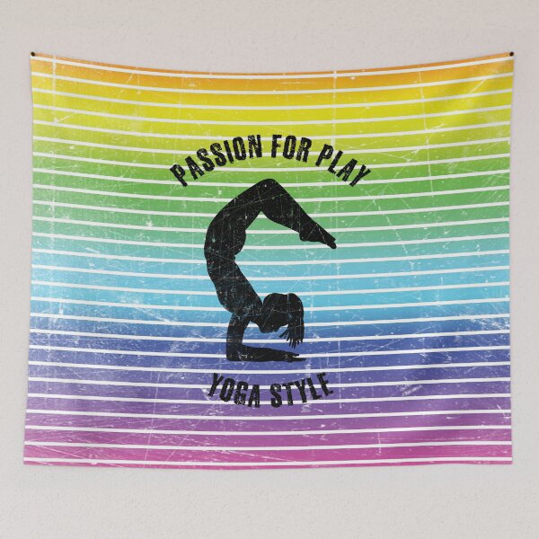 Item preview, Black silhouette of a woman in yoga scorpion pose designed and sold by HarridanCreates.