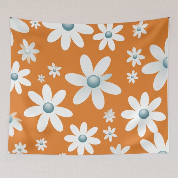 Item preview, Orange White Flower Pattern Spring Aesthetic Marguerite Blasingame Jan Berenstain designed and sold by SMARTKIT  DESIGNAGENCY.