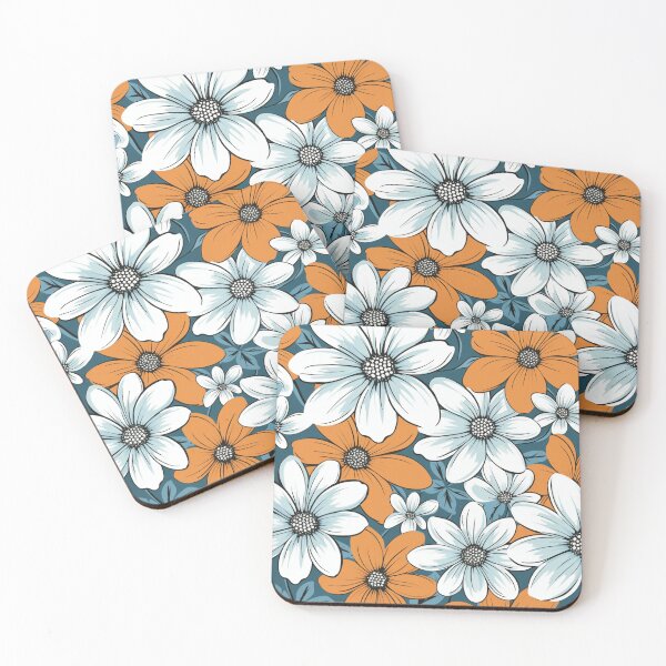 Item preview, Orange White Flower Pattern Spring Aesthetic Marguerite Blasingame Jan Berenstain designed and sold by SMARTKIT  DESIGNAGENCY.