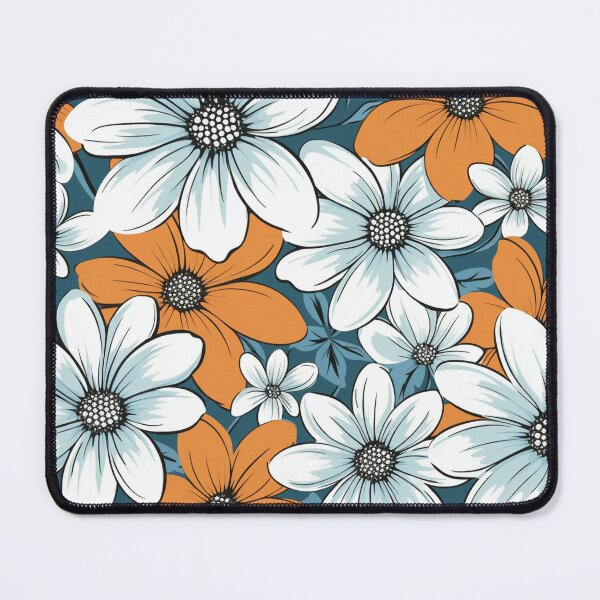 Item preview, Orange White Flower Pattern Spring Aesthetic Marguerite Blasingame Jan Berenstain designed and sold by SMARTKIT DESIGNAGENCY.