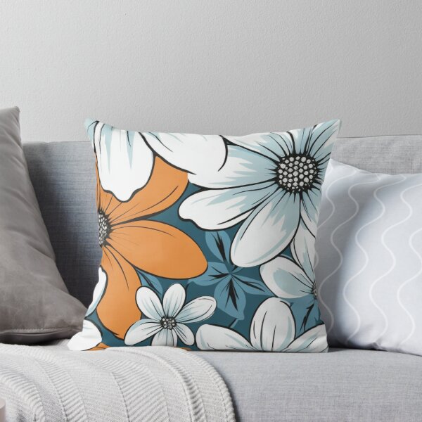 Item preview, Orange White Flower Pattern Spring Aesthetic Marguerite Blasingame Jan Berenstain designed and sold by SMARTKIT  DESIGNAGENCY.