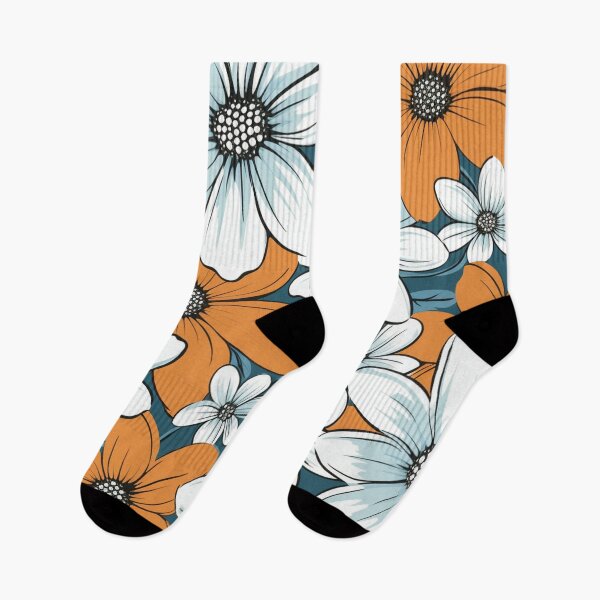 Item preview, Orange White Flower Pattern Spring Aesthetic Marguerite Blasingame Jan Berenstain designed and sold by SMARTKIT  DESIGNAGENCY.