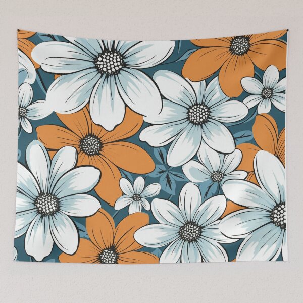 Item preview, Orange White Flower Pattern Spring Aesthetic Marguerite Blasingame Jan Berenstain designed and sold by SMARTKIT  DESIGNAGENCY.