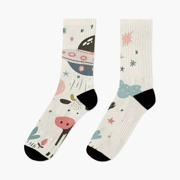 Item preview, Whimsical illustration of a cow kidnapped by a UFO with the word Moo in a speech bubble designed and sold by Jerhus.
