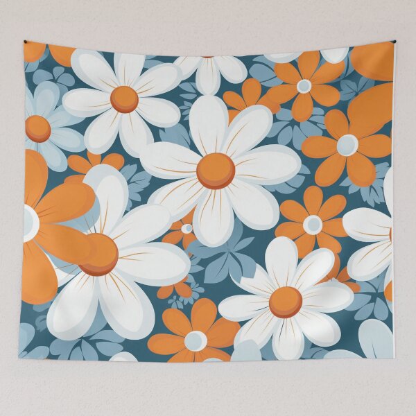 Item preview, Orange White Flower Pattern Spring Aesthetic Marguerite Blasingame Jan Berenstain designed and sold by SMARTKIT  DESIGNAGENCY.