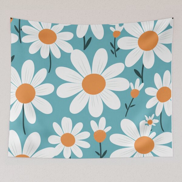 Item preview, Orange White Flower Pattern Spring Aesthetic Marguerite Blasingame Jan Berenstain designed and sold by SMARTKIT  DESIGNAGENCY.