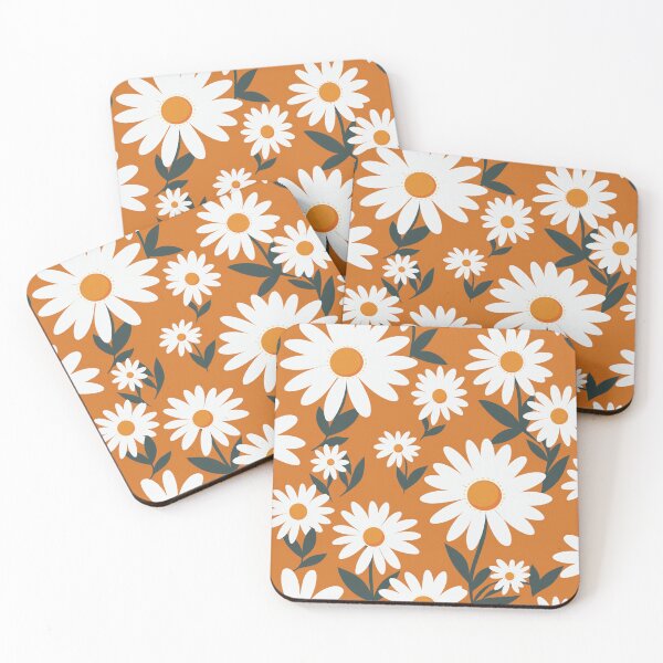 Item preview, Orange White Flower Pattern Spring Aesthetic Marguerite Blasingame Jan Berenstain designed and sold by SMARTKIT  DESIGNAGENCY.