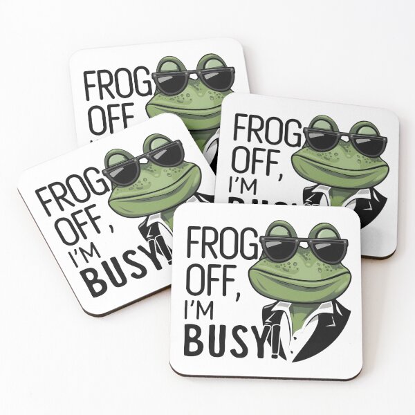 Item preview, Frog off I'm busy cool funny design  designed and sold by asmaa gamal.