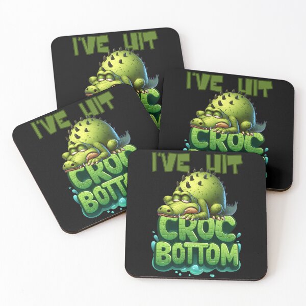 Item preview, I've Hit Croc Bottom Funny Crocodile Cartoon designed and sold by André Botes.