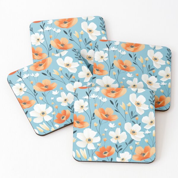 Item preview, Orange White Flower Pattern Spring Aesthetic Marguerite Blasingame Jan Berenstain designed and sold by SMARTKIT  DESIGNAGENCY.