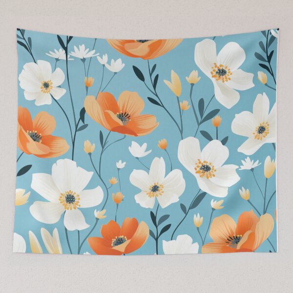 Item preview, Orange White Flower Pattern Spring Aesthetic Marguerite Blasingame Jan Berenstain designed and sold by SMARTKIT  DESIGNAGENCY.