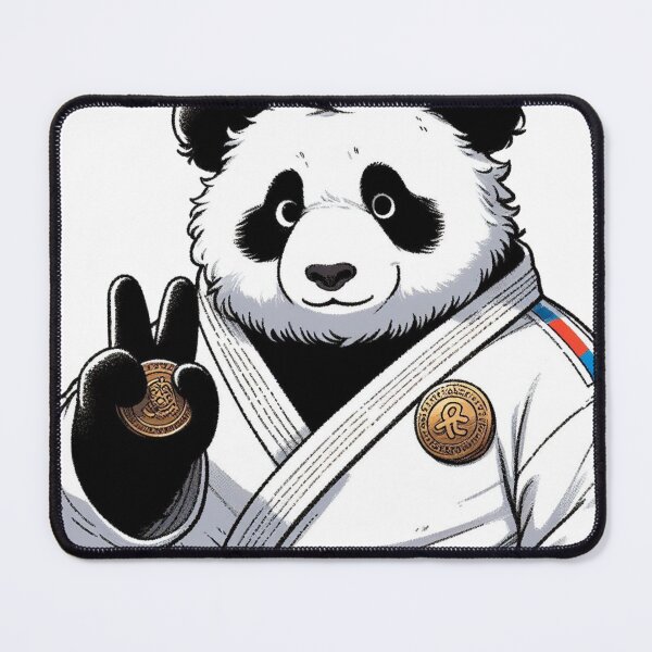 Item preview, Cute Panda Curly Hair Medal designed and sold by Martial-Art-23.