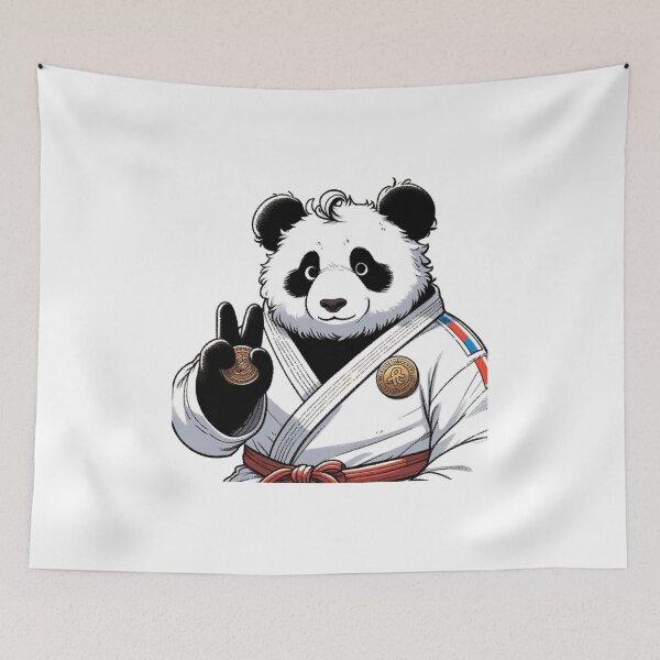 Item preview, Cute Panda Curly Hair Medal designed and sold by Martial-Art-23.