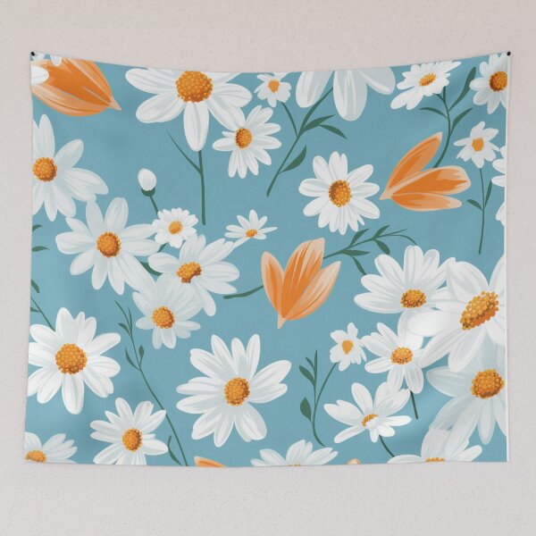 Item preview, Orange White Flower Pattern Spring Aesthetic Marguerite Blasingame Jan Berenstain designed and sold by SMARTKIT  DESIGNAGENCY.
