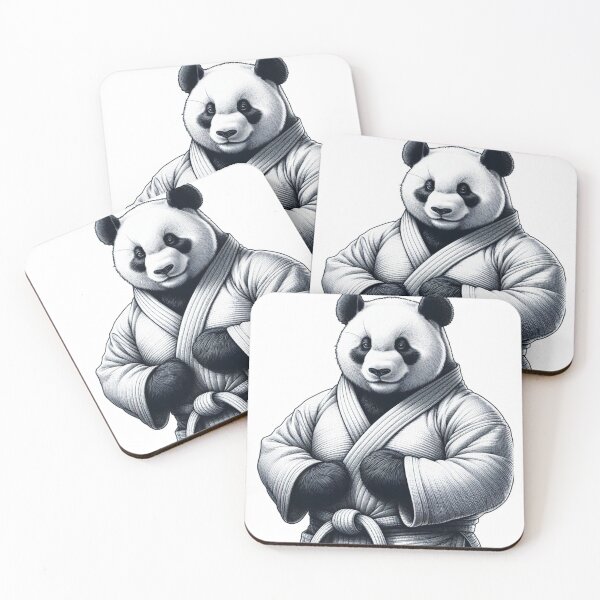Item preview, Black and White Panda Fighter Cartoon designed and sold by Martial-Art-23.