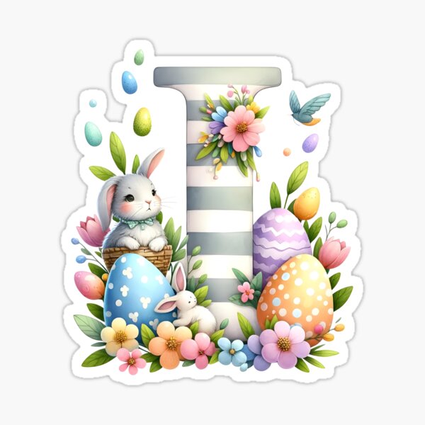 Item preview, Easter Watercolor Alphabet I designed and sold by Magnuna.