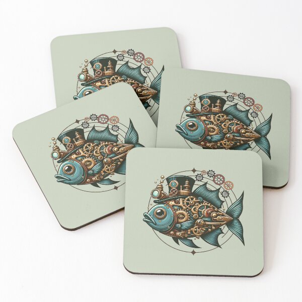 Item preview,  Steampunk Fish Vintage Style designed and sold by MusesWhispers.