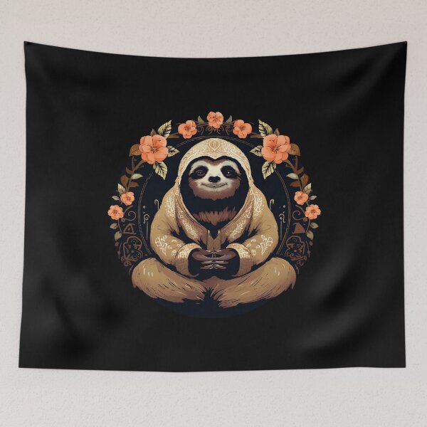 Item preview, Meditation - sloth in a funny style, gift meditation designed and sold by Andrea-Design.