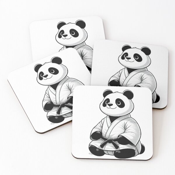 Item preview, Cute Panda Cartoonish GI Black White Funny  designed and sold by Martial-Art-23.