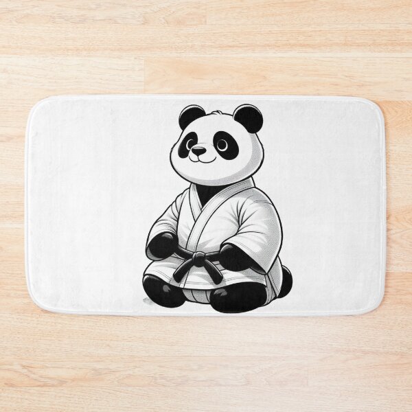 Item preview, Cute Panda Cartoonish GI Black White Funny  designed and sold by Martial-Art-23.
