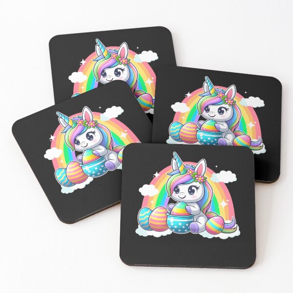 Item preview, Unicorn Happy Easter Day bunny Rainbow egg designed and sold by graphicmeyou.