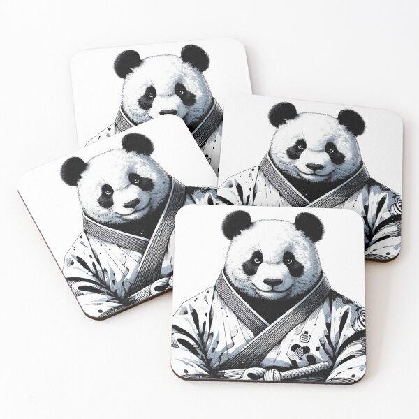 Item preview, Panda Fighting Master GI Black and White  designed and sold by Martial-Art-23.