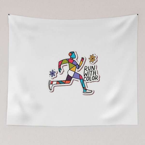 Item preview, Run with Color - Abstract Runner Artwork designed and sold by NiftyWrx.