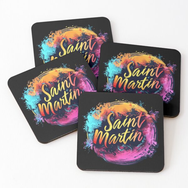 Item preview, Saint Martin (with Yellow Lettering) designed and sold by VelvetRoom.