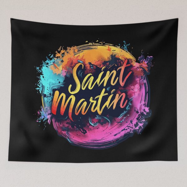 Item preview, Saint Martin (with Yellow Lettering) designed and sold by VelvetRoom.