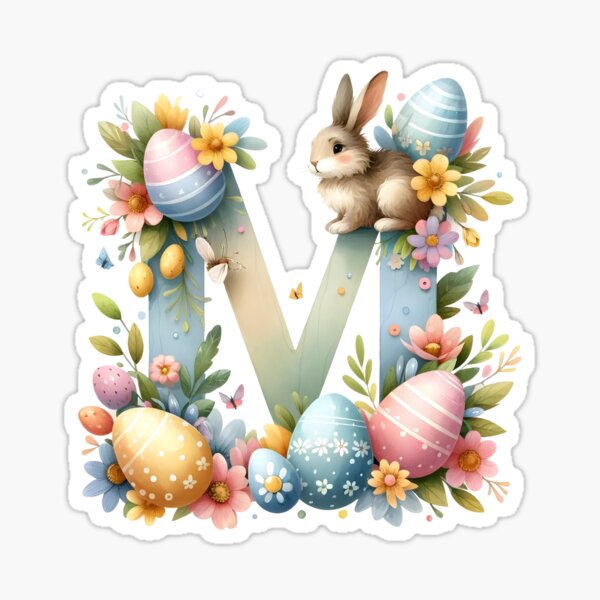 Item preview, Easter Watercolor Alphabet M designed and sold by Magnuna.