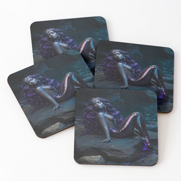 Item preview, A luminously dark mermaid. designed and sold by Cherryblossom50.