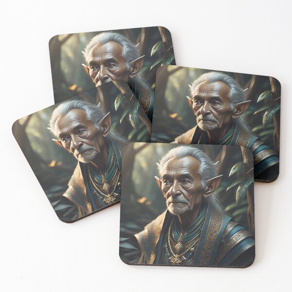 Item preview, Wise Elder of the Jungle Elf Realm | AI Art designed and sold by marjessas-world.