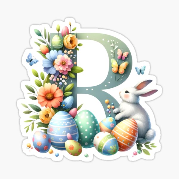 Item preview, Easter Watercolor Alphabet R designed and sold by Magnuna.
