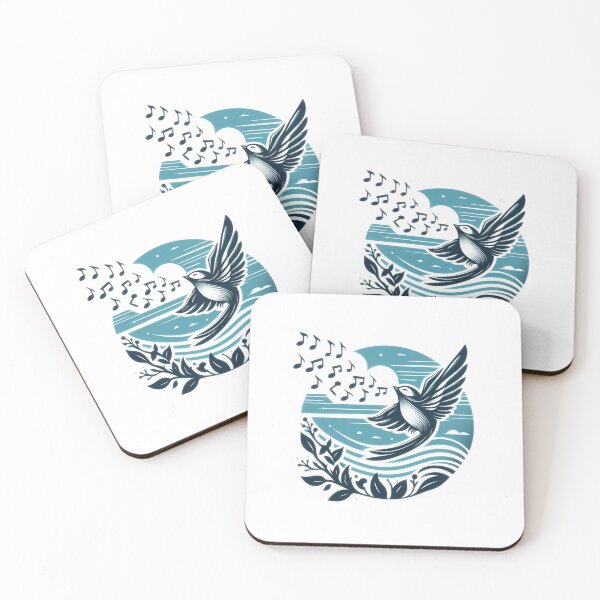 Item preview, Bird is Flying with Notes designed and sold by Gulyabani.