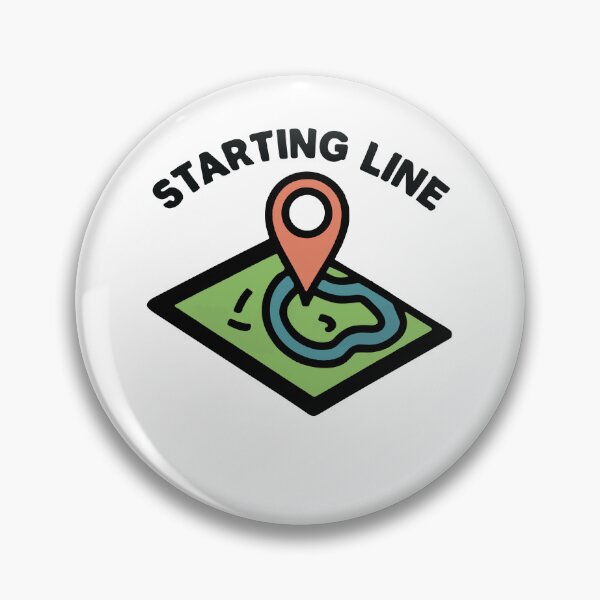 Item preview, Starting Line Map Pin & Trail - Runner's Journey designed and sold by NiftyWrx.
