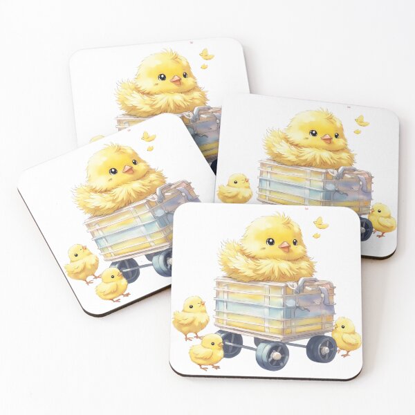Item preview, Yellow Easter chicks in metal stroller  designed and sold by Coolparrotgirl.