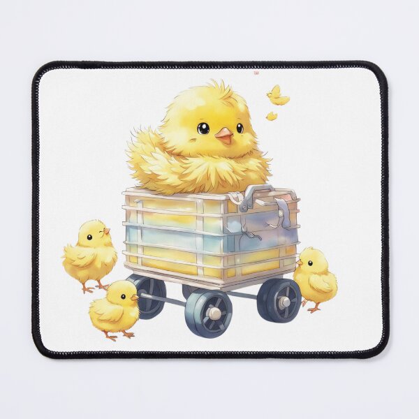 Item preview, Yellow Easter chicks in metal stroller  designed and sold by Coolparrotgirl.