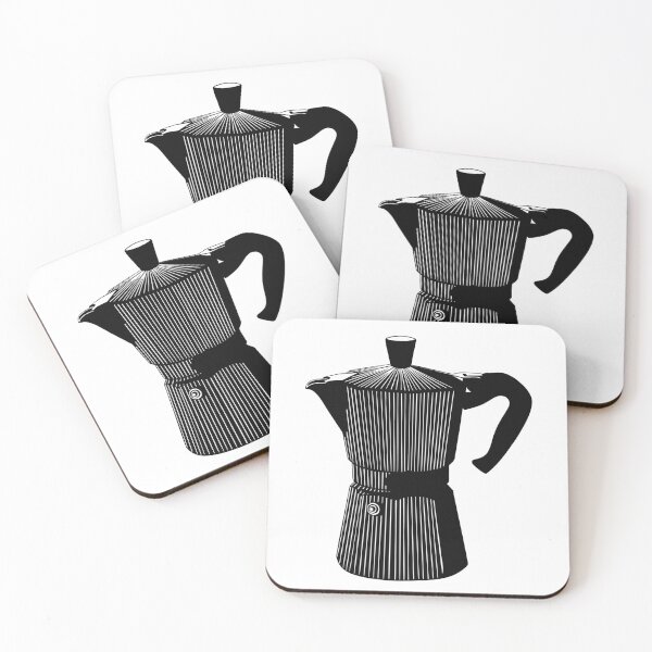 Item preview, Black and white mocha pot designed and sold by -littlesecrets-.