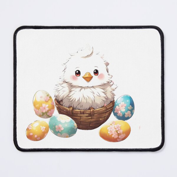 Item preview, White Easter chick in basket designed and sold by Coolparrotgirl.