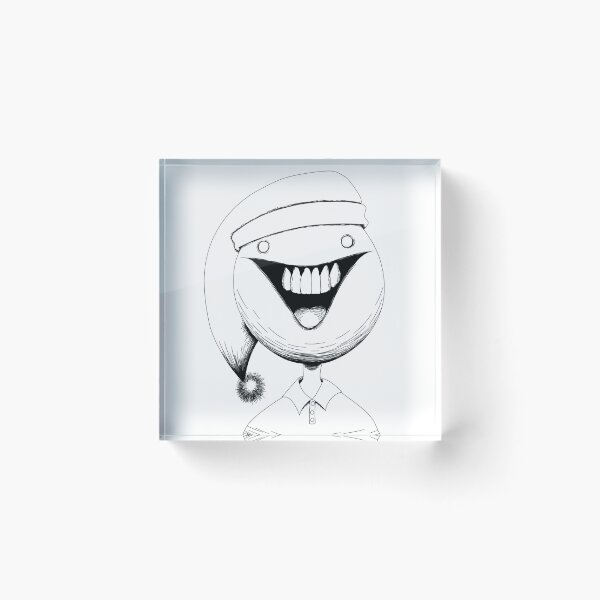 Item preview, Creepy smiling guy wearing a nightcap designed and sold by selkaycik.
