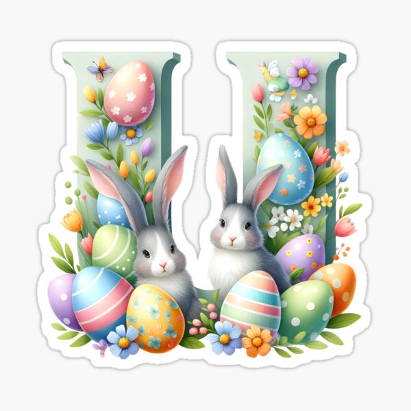 Item preview, Easter Watercolor Alphabet U designed and sold by Magnuna.