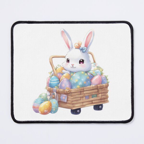 Item preview, Manga Easter bunny in wheelbarrow with easter eggs designed and sold by Coolparrotgirl.