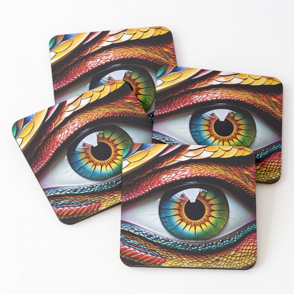 Item preview, Fantasy Eye With Dragon Scales Pattern designed and sold by TheArtOfPat.
