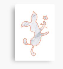 Pig Marble Silhouette Canvas Print