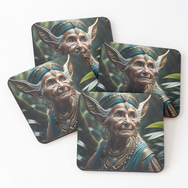 Item preview, Revered Elder of the Jungle Elf Kingdom | AI Art designed and sold by marjessas-world.