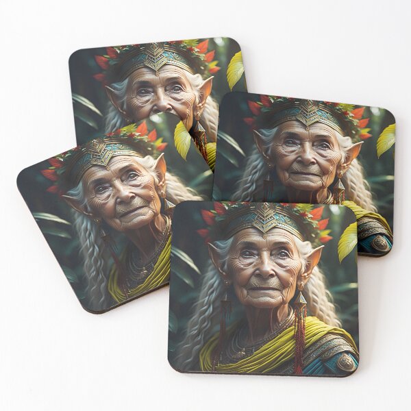 Item preview, Revered Elder of the Jungle Elf Kingdom | AI Art designed and sold by marjessas-world.